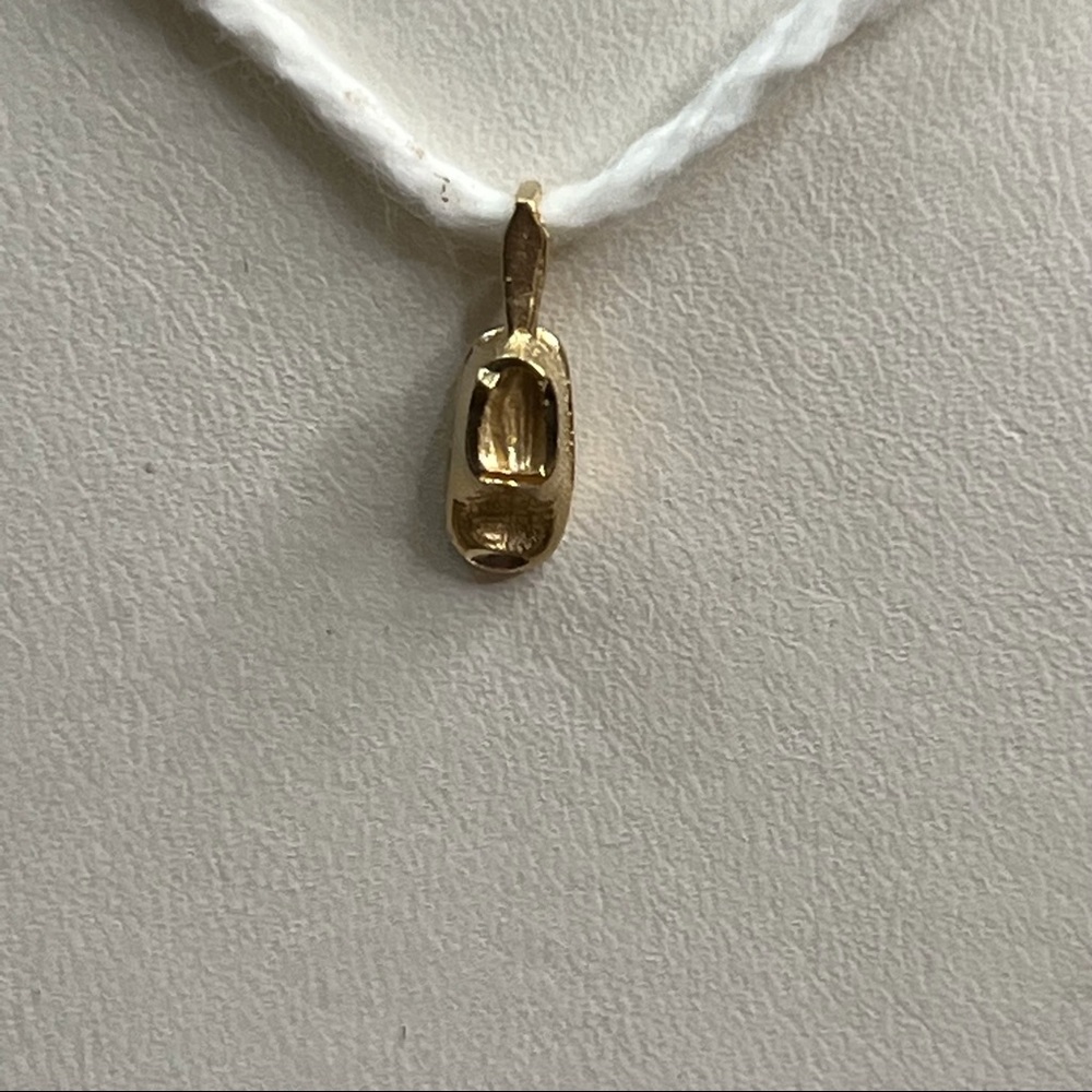 14KT Yellow Gold BABY SHOE SLIPPER Charm Pendant Unisex REAL & TESTED
